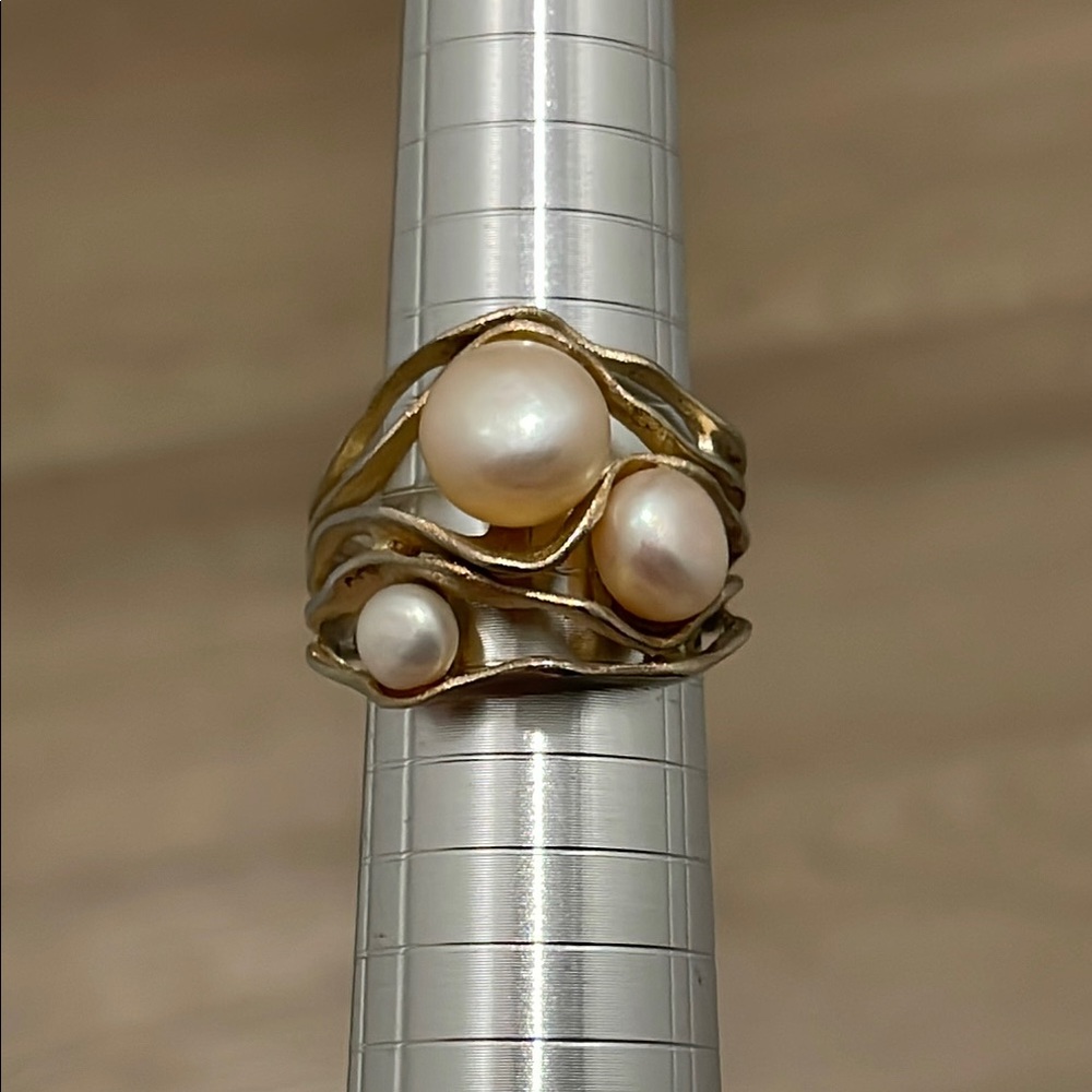 Honora Three Pearl Ring Size 8.5